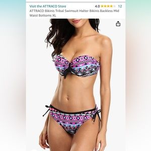 Tribal Swimsuit Halter Bikini XL